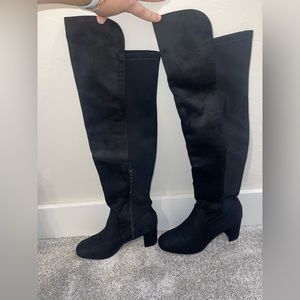 New York & Company Black Luna Over the Knee Boots